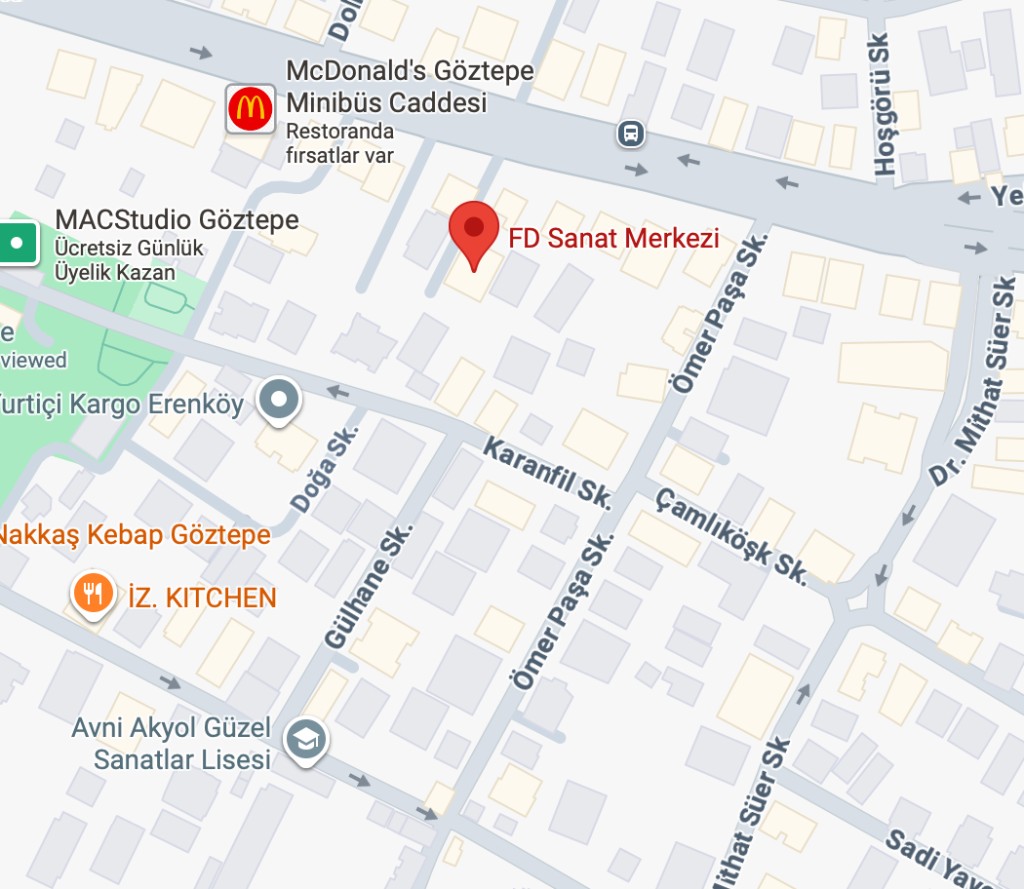 FD Sanat Merkezi — Google Maps üzerinden konum görünümü